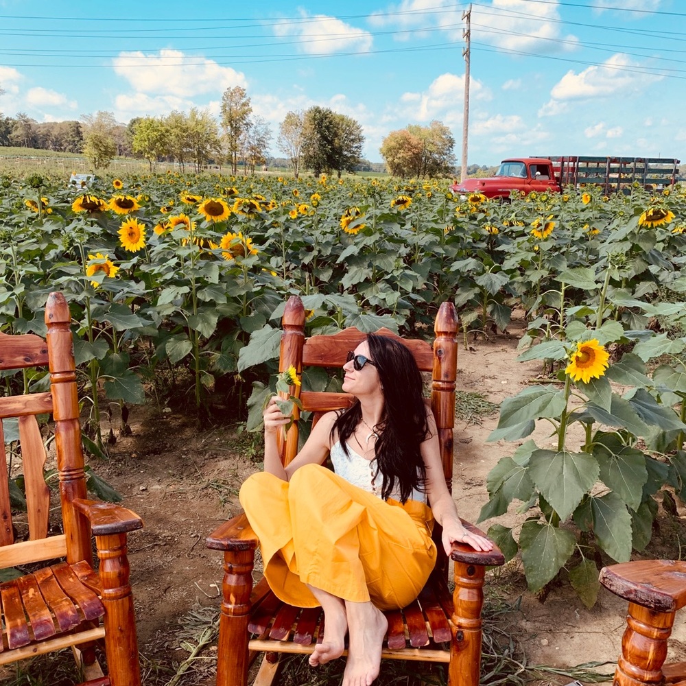 Yellow paper bag style pants